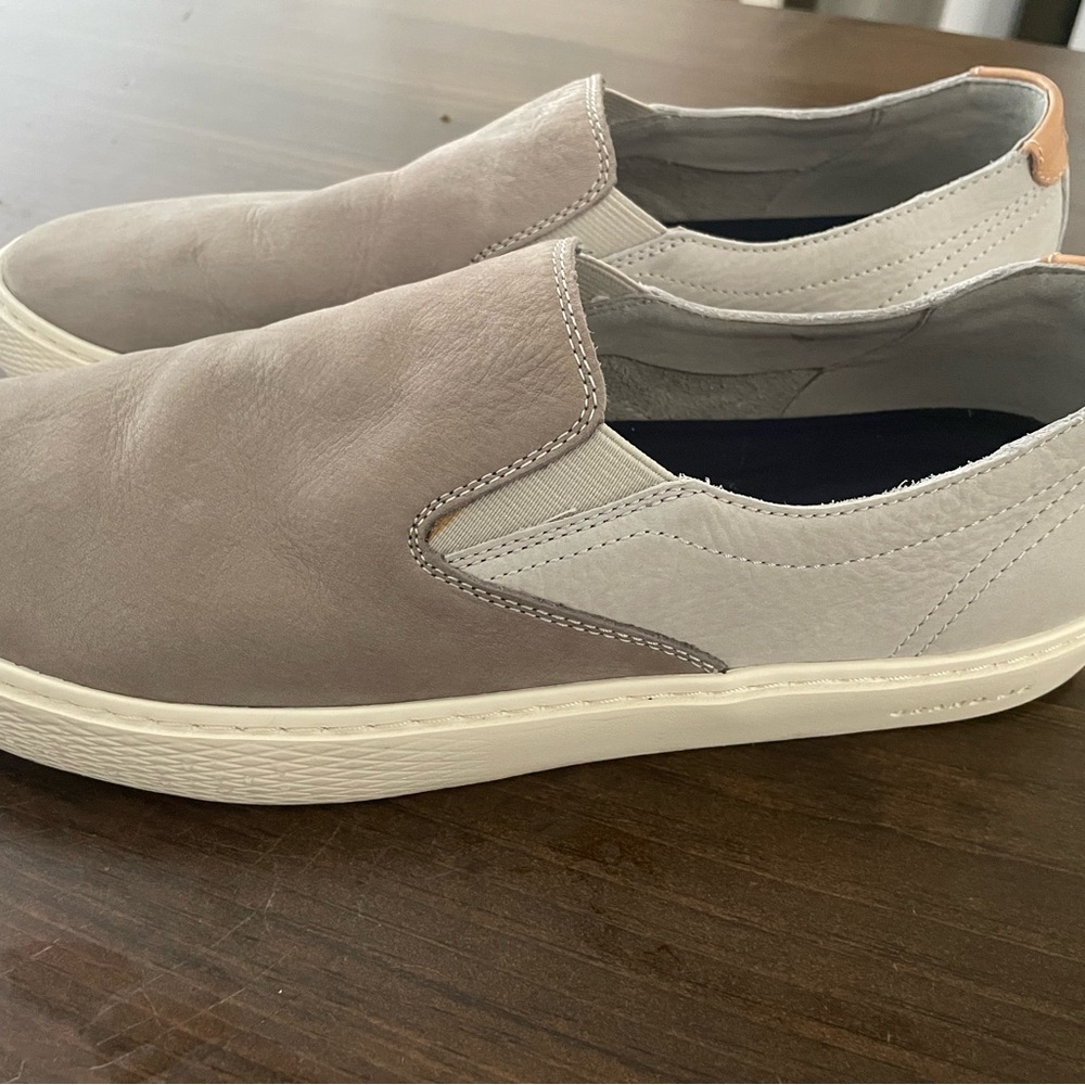 Cole Haan Gray and Tan Loafers Slip-On Shoes, size 11.5